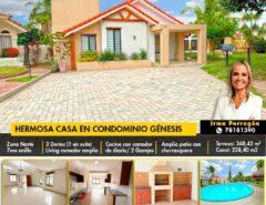 Hermosa Casa en Venta en Condominio Génesis Zona Norte