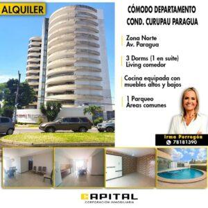 Departamento en alquiler Condominio Curupau Paragua
